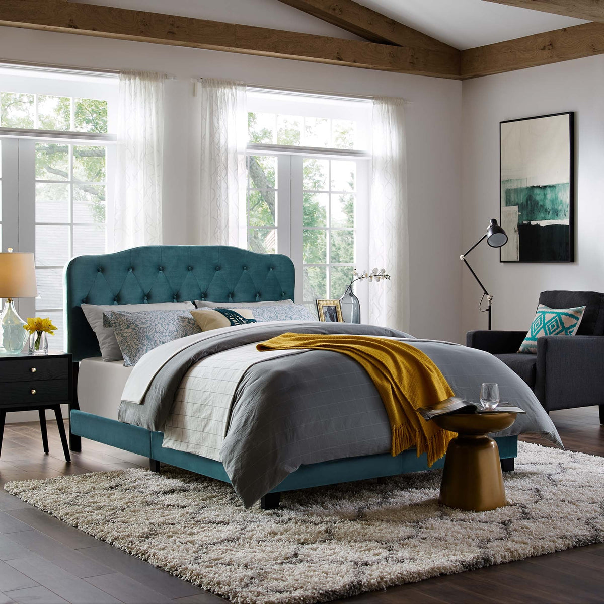 Amelia Performance Velvet Bed - view 28