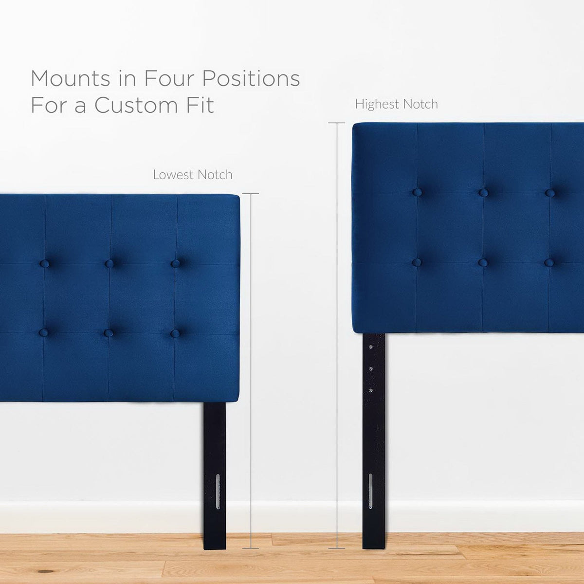 Emily Biscuit Tufted Performance Velvet Headboard