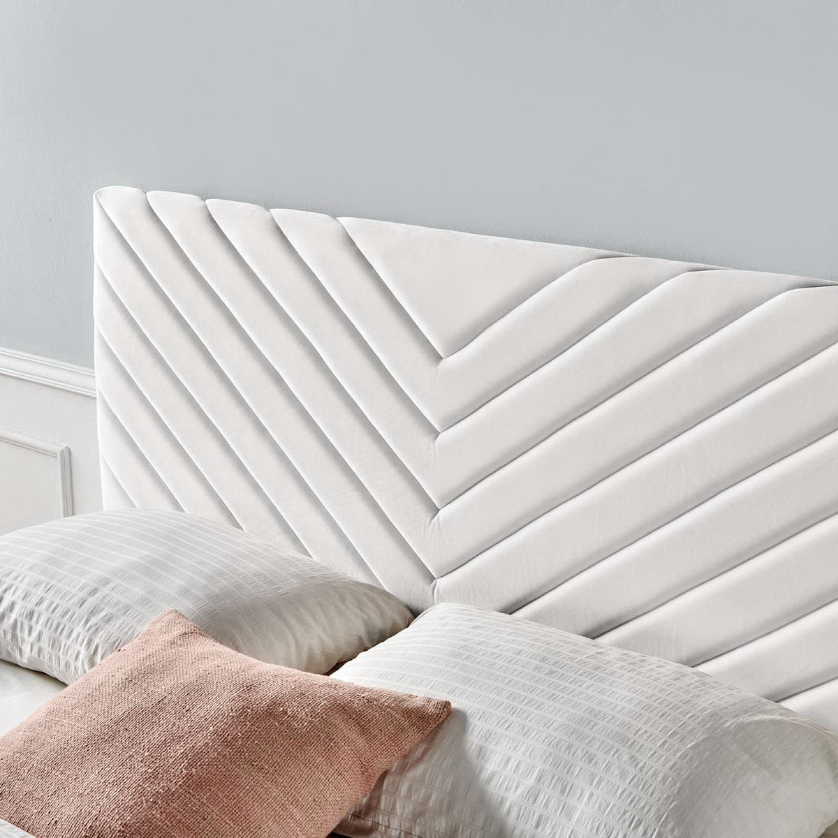 Alyson Angular Channel Tufted Performance Velvet Headboard