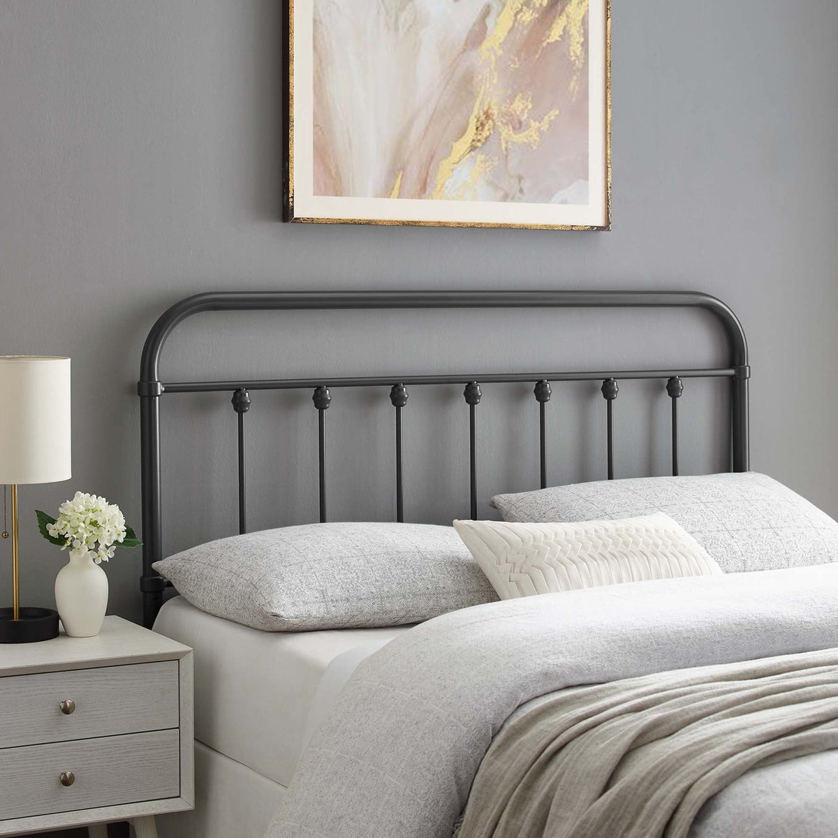 Sage Metal Headboard