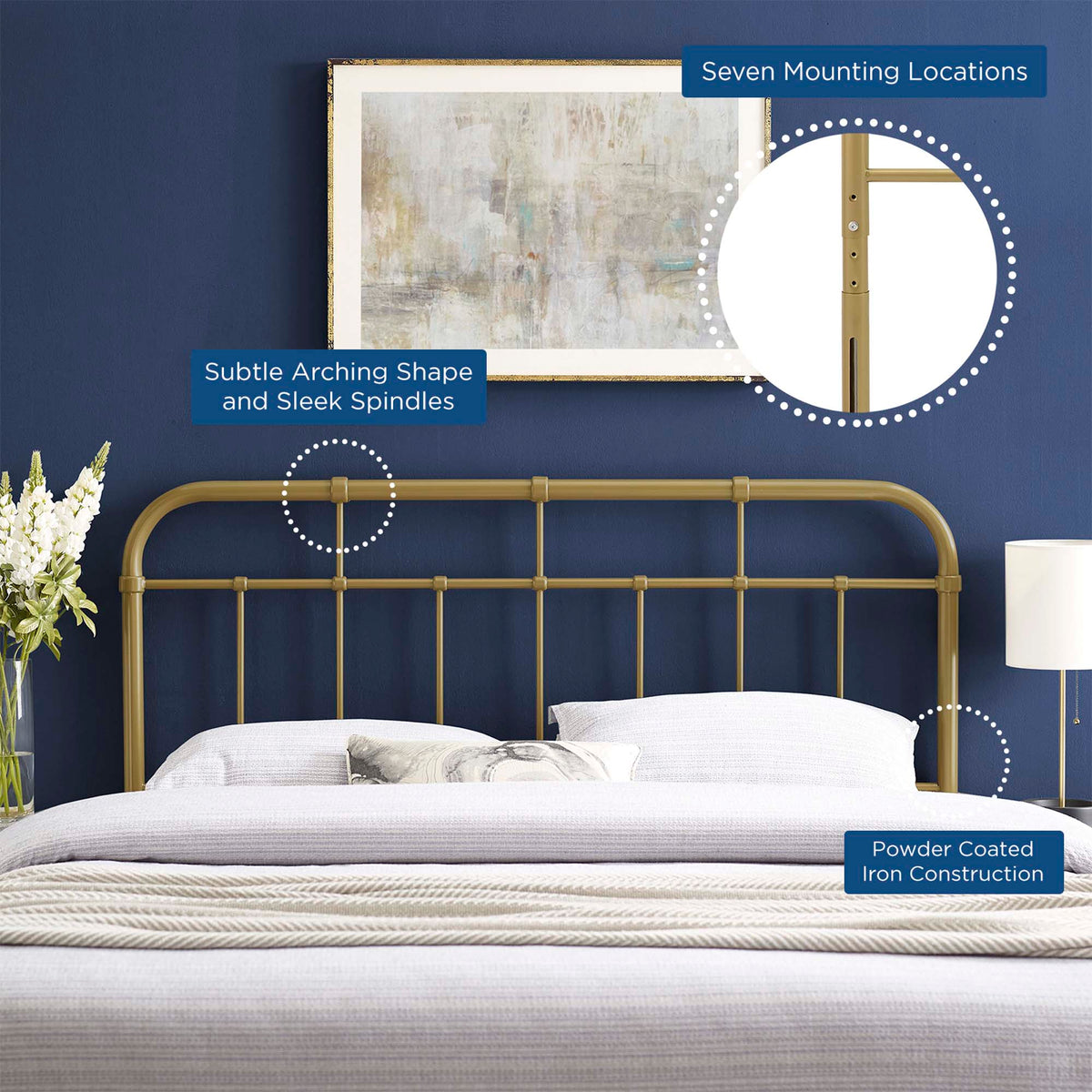 Alessia Metal Headboard