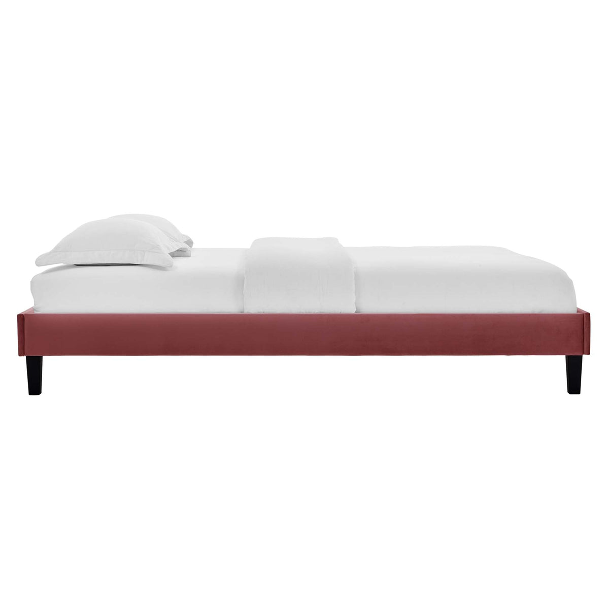 Reign Performance Velvet Platform Bed Frame