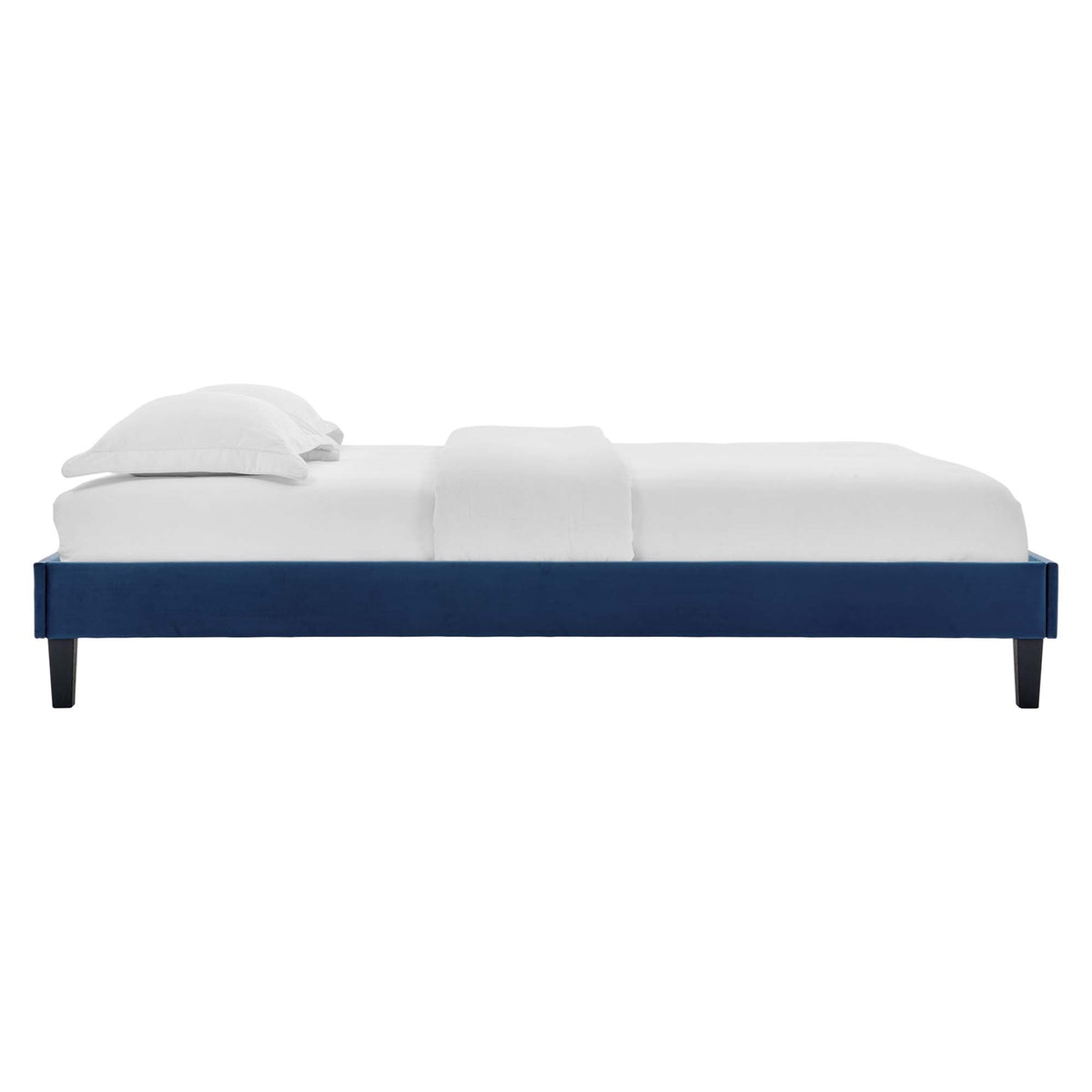 Reign Performance Velvet Platform Bed Frame