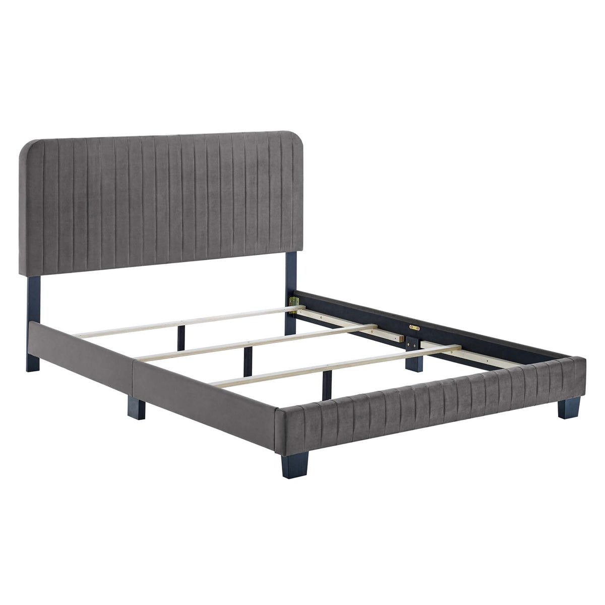 Celine Channel Tufted Performance Velvet Bed