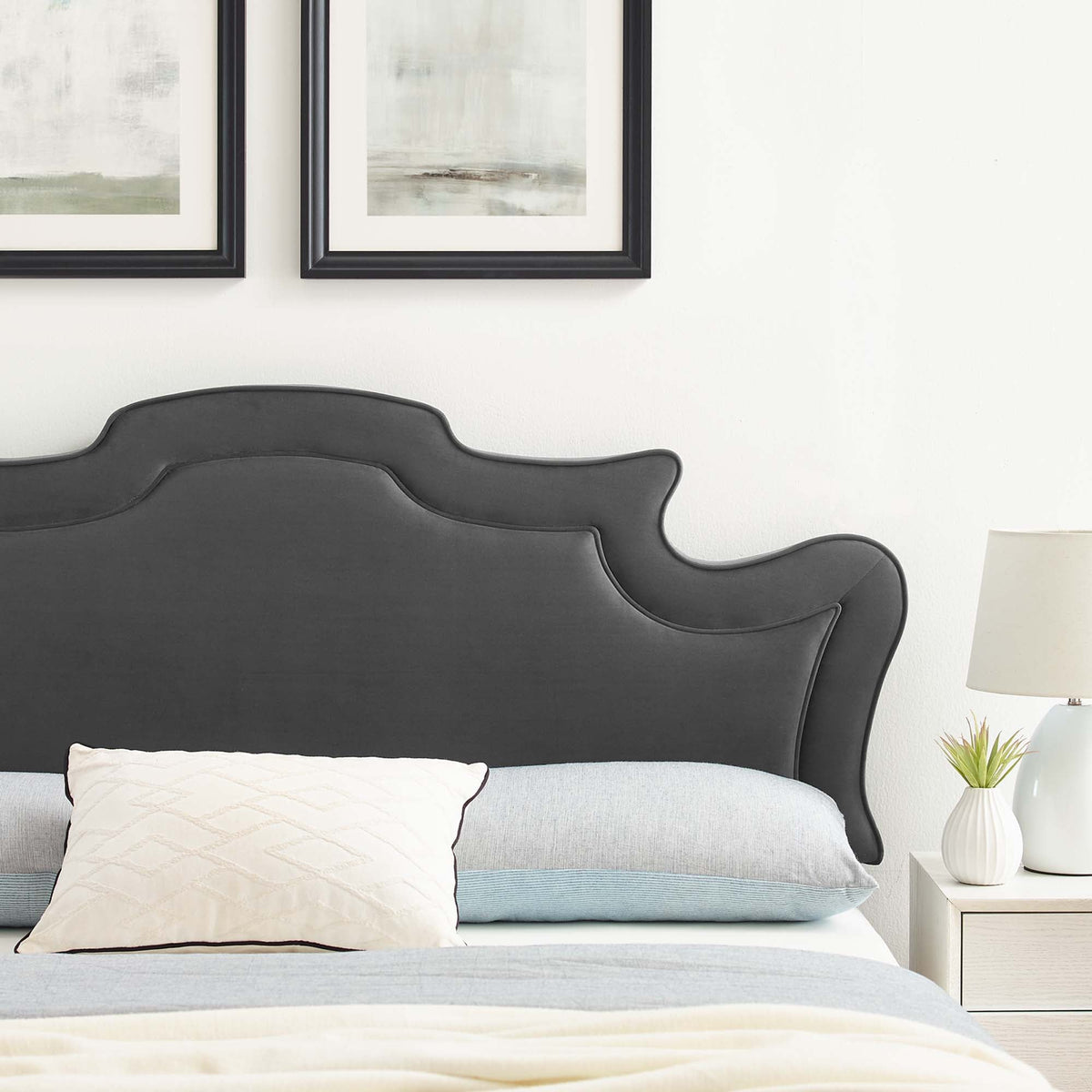 Evangeline Performance Velvet Headboard - view 8
