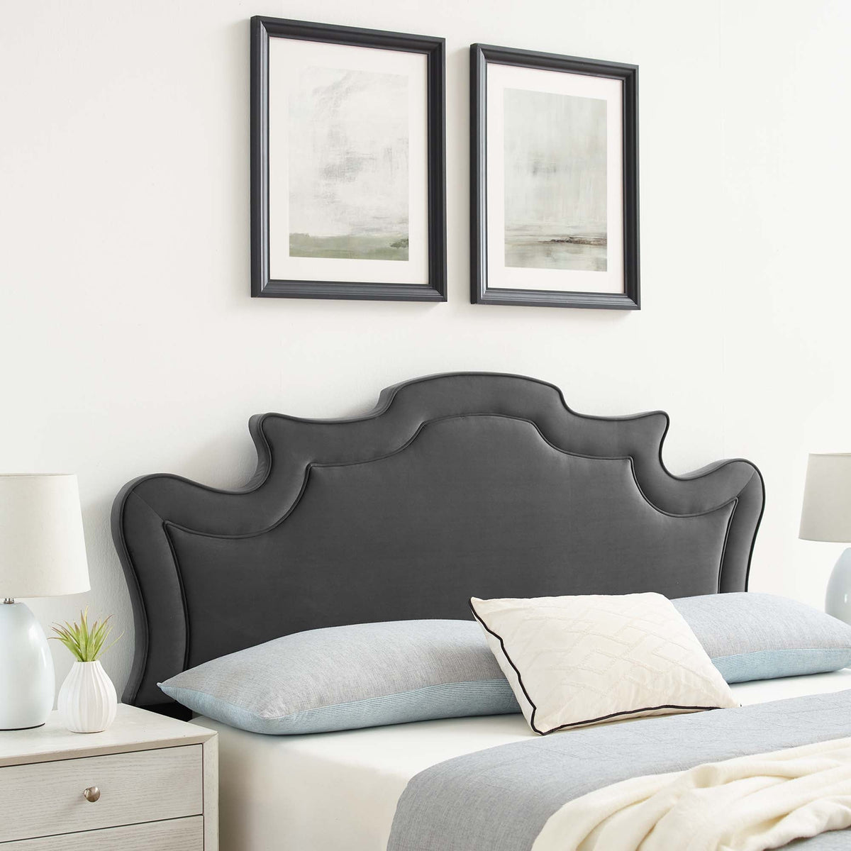 Evangeline Performance Velvet Headboard - view 9
