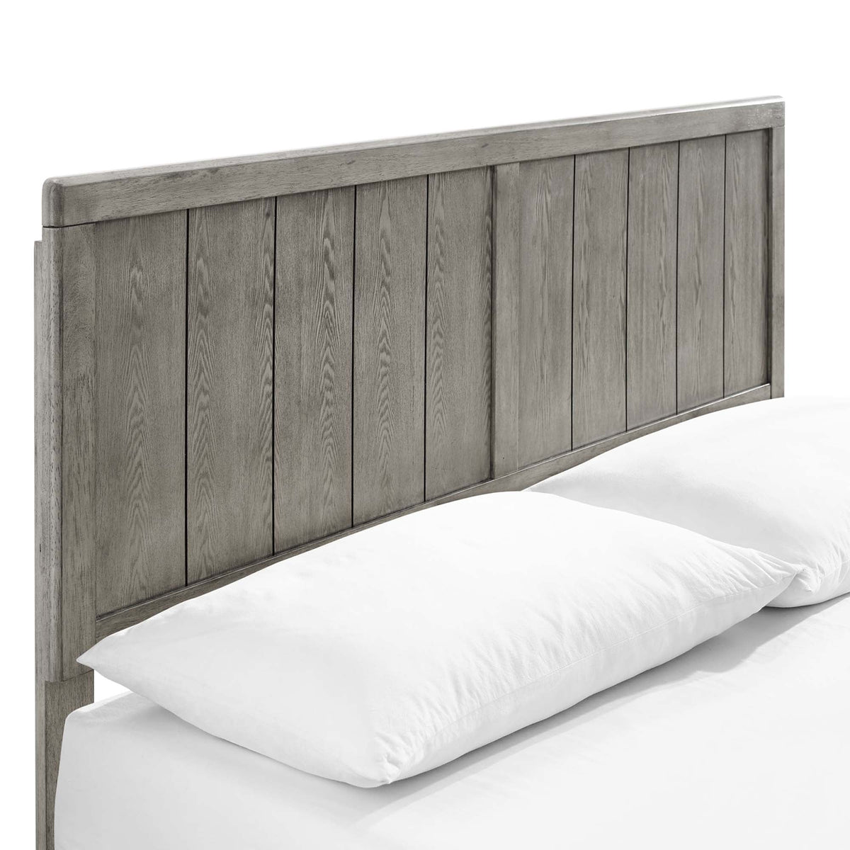 Alana Wood Platform Bed With Angular Frame