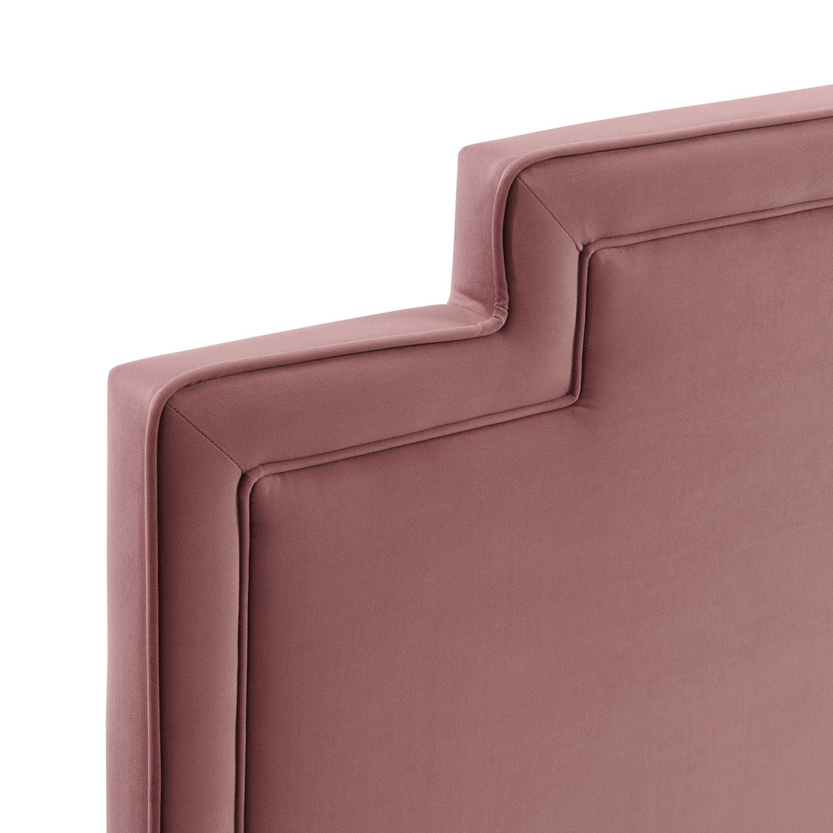 Liva Performance Velvet Bed With Black Wood Legs, King, Dusty Rose - view 6