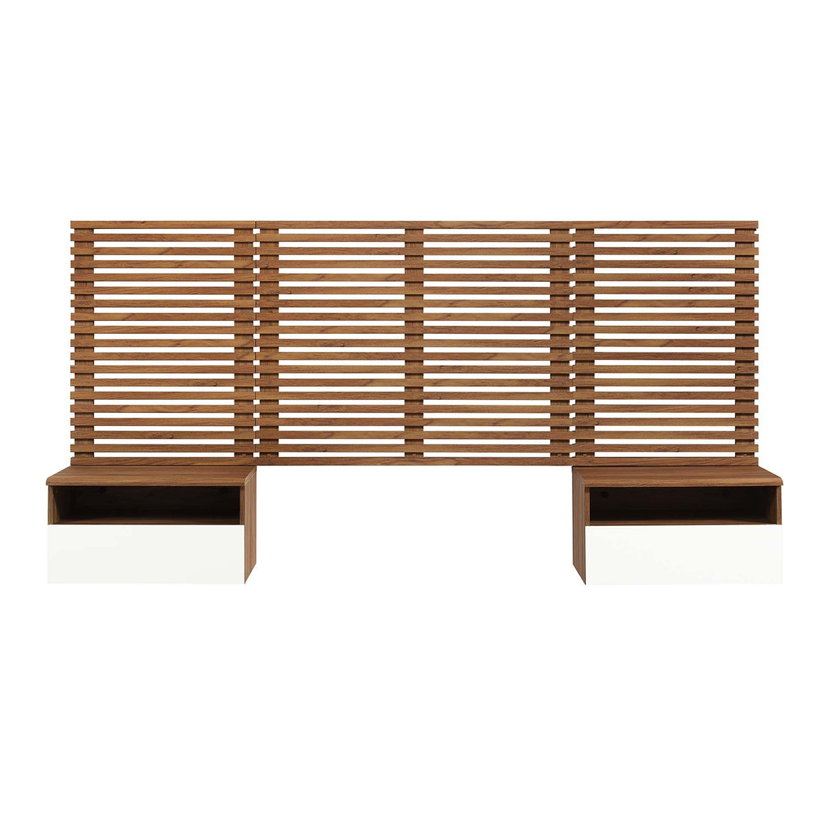 Render Wall Mount Headboard and Modern Nightstands