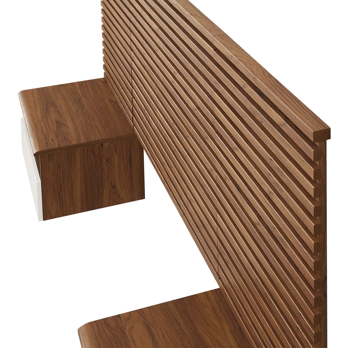 Render Wall Mount Headboard and Modern Nightstands