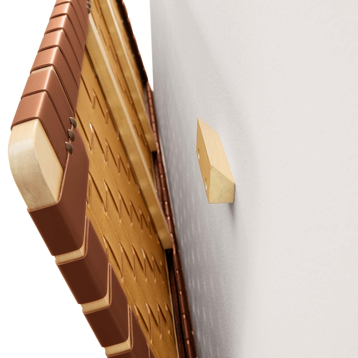 Sparta Weave Wall-Mount Vegan Leather Headboard - view 34