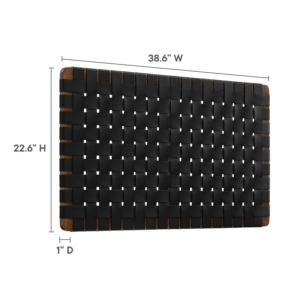 Sparta Weave Wall-Mount Vegan Leather Headboard
