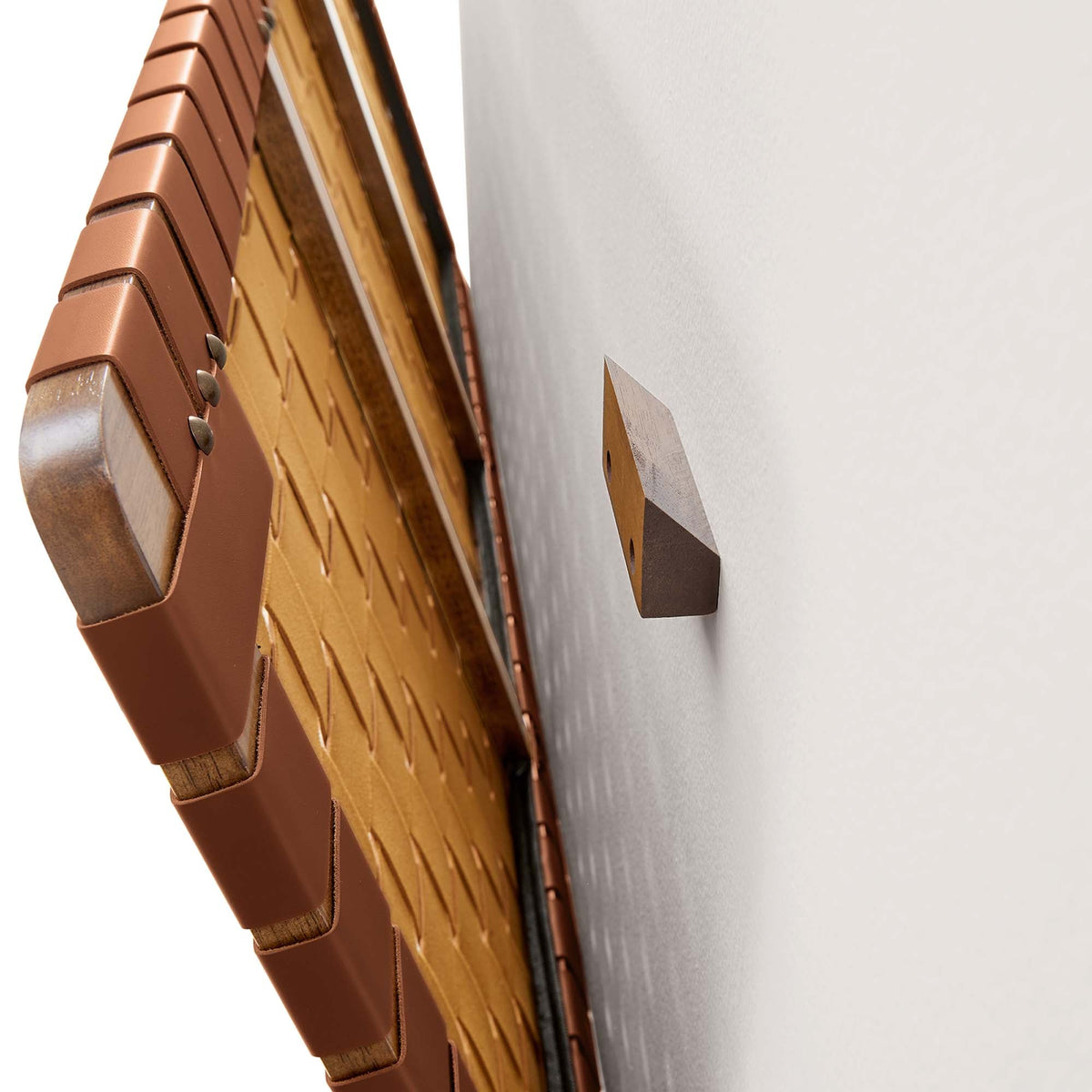 Sparta Weave Wall-Mount Vegan Leather Headboard - view 36