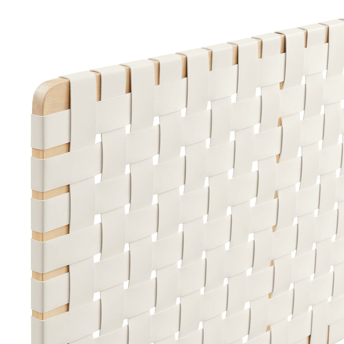 Sparta Weave Wall-Mount Vegan Leather Headboard - view 37