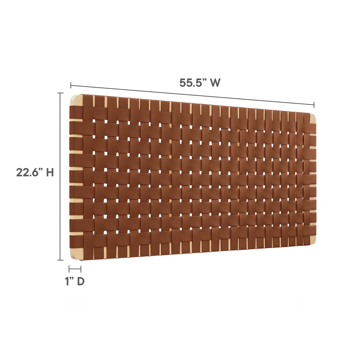 Sparta Weave Wall-Mount Vegan Leather Headboard