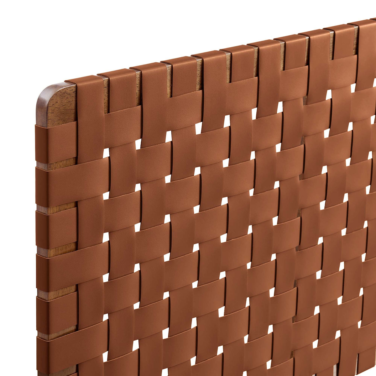 Sparta Weave Wall-Mount Vegan Leather Headboard - view 40