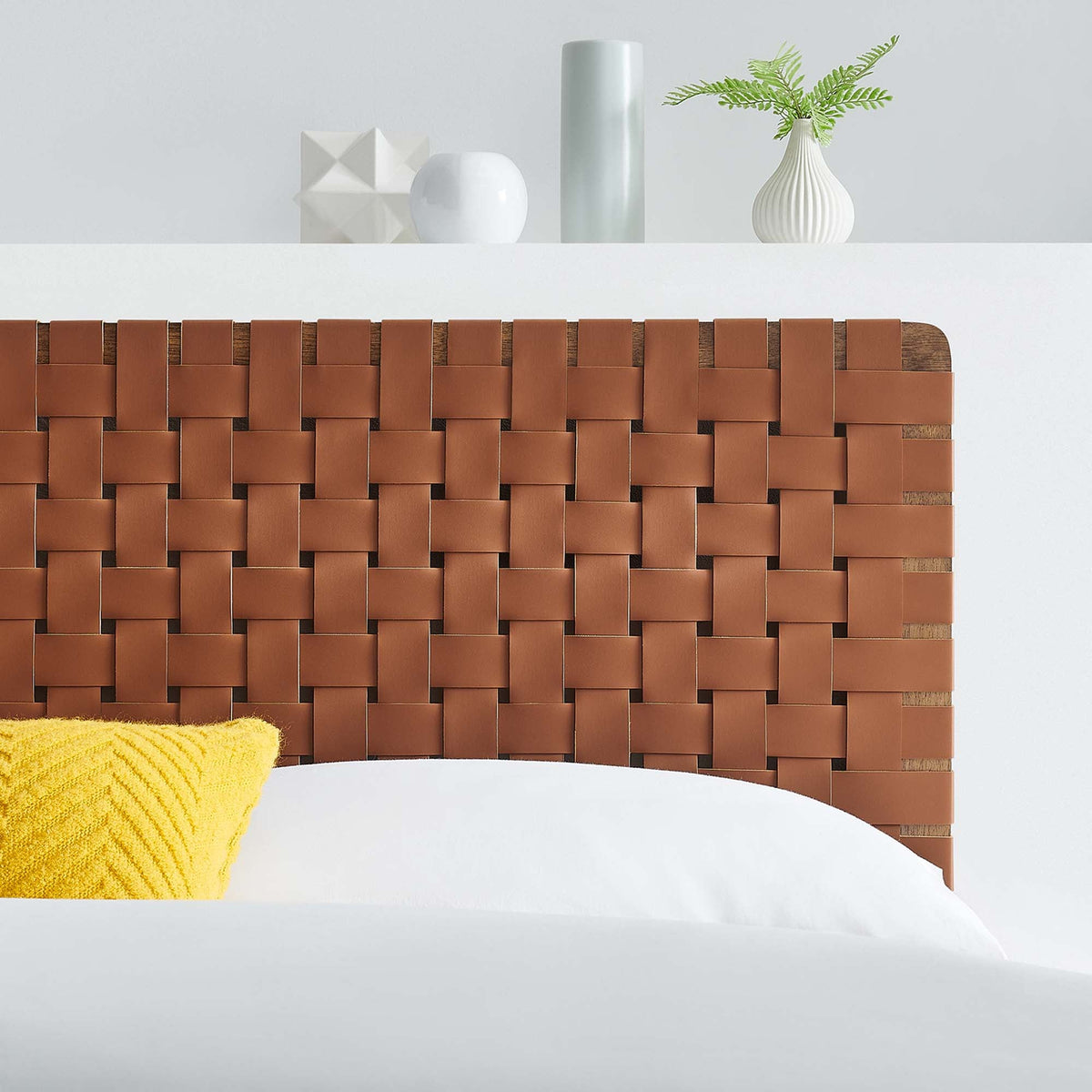 Sparta Weave Vegan Leather Headboard