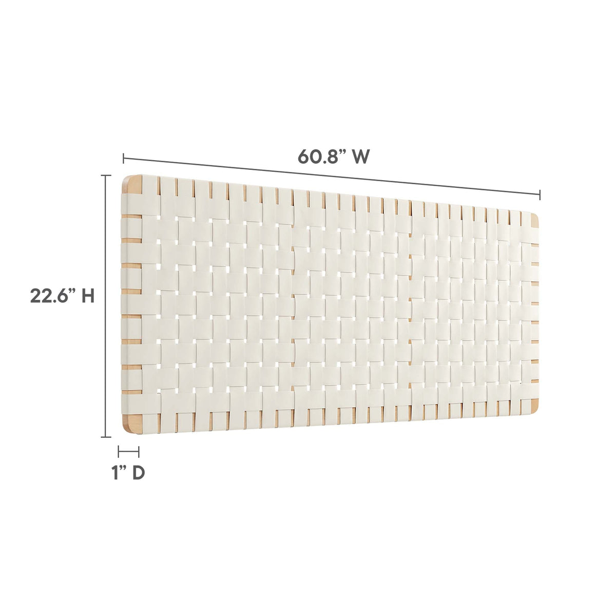 Sparta Weave Wall-Mount Vegan Leather Headboard