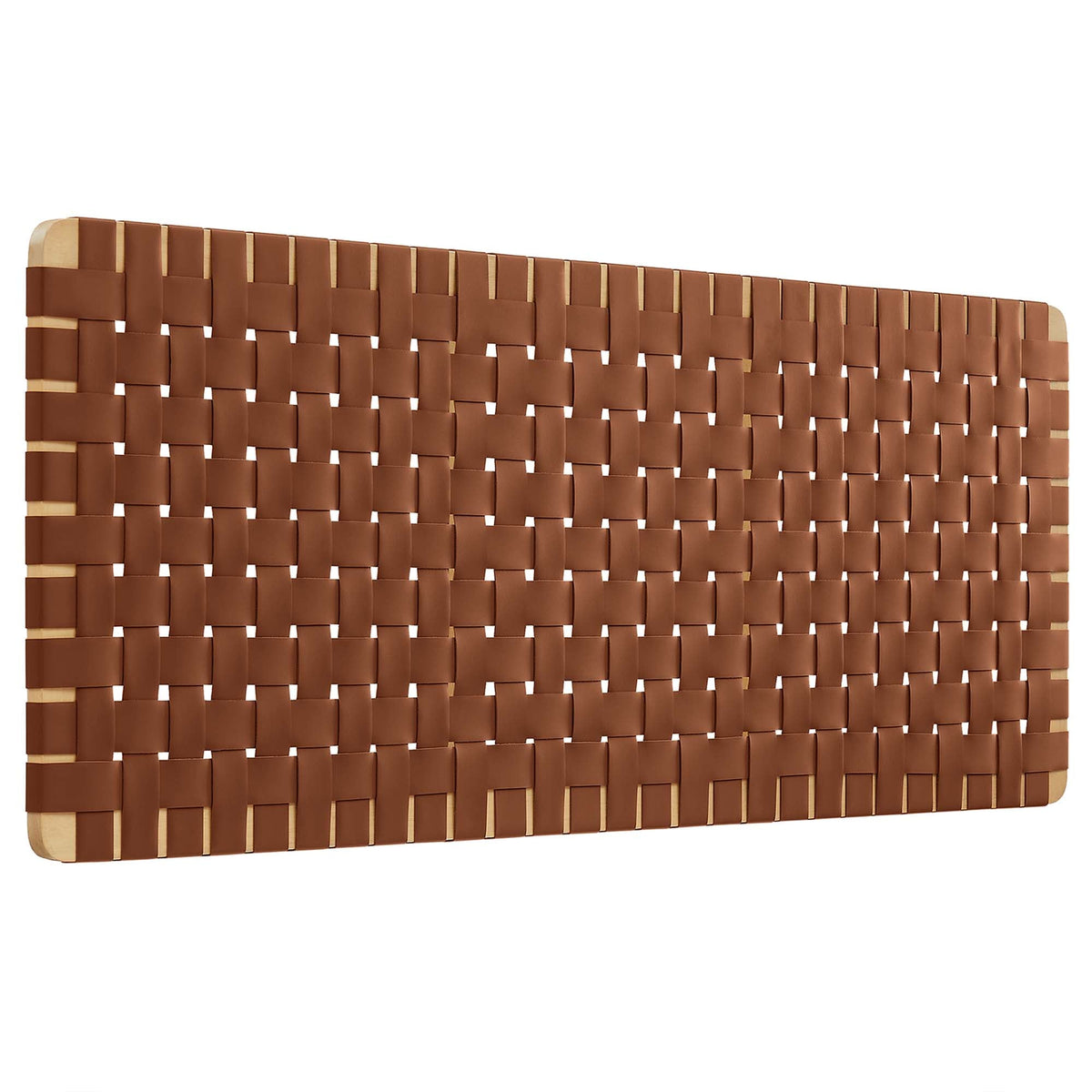 Sparta Weave Wall-Mount Vegan Leather Headboard - view 10
