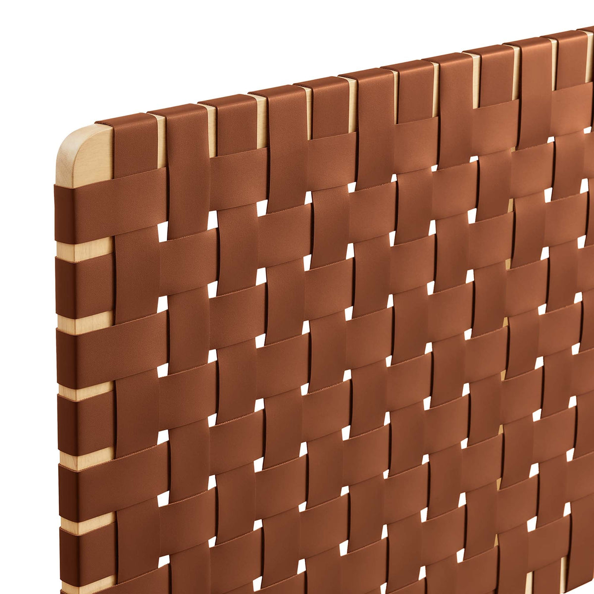 Sparta Weave Wall-Mount Vegan Leather Headboard - view 42