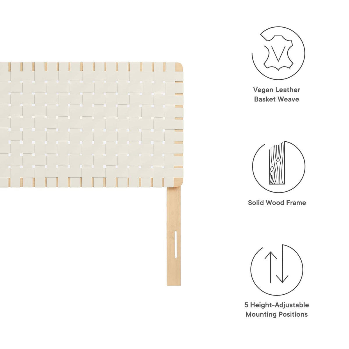 Sparta Weave Vegan Leather Headboard