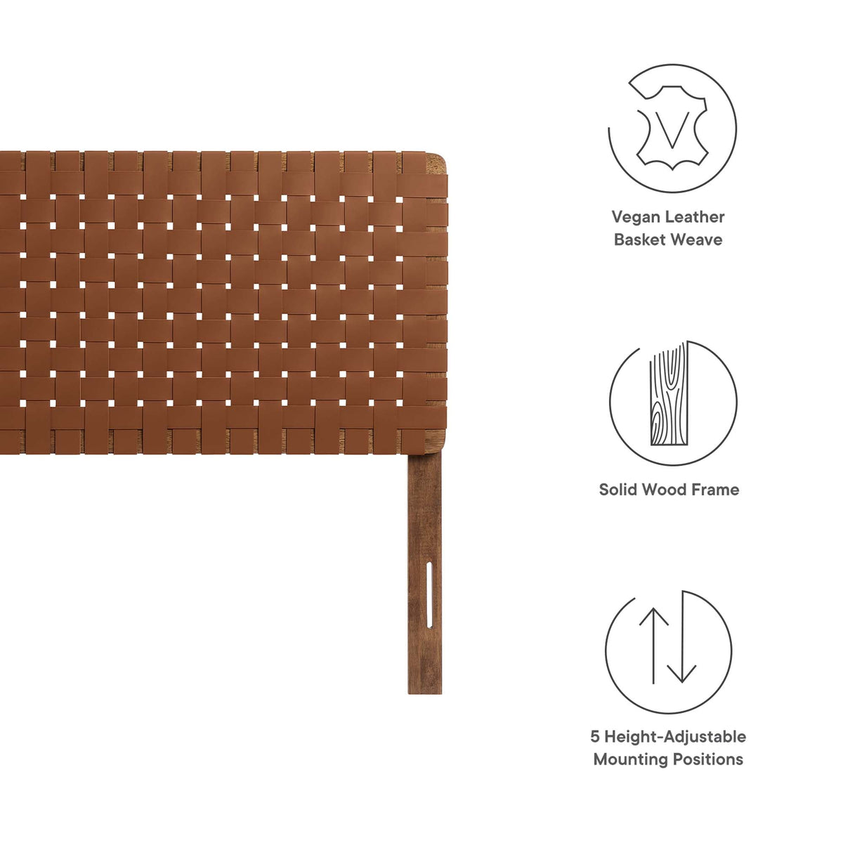 Sparta Weave Vegan Leather Headboard