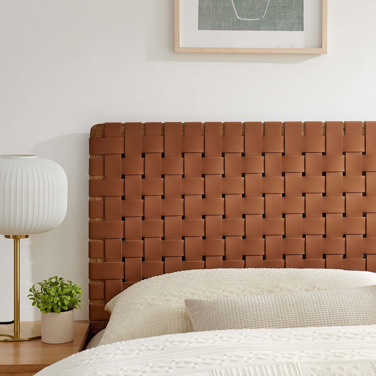 Sparta Weave Vegan Leather Headboard