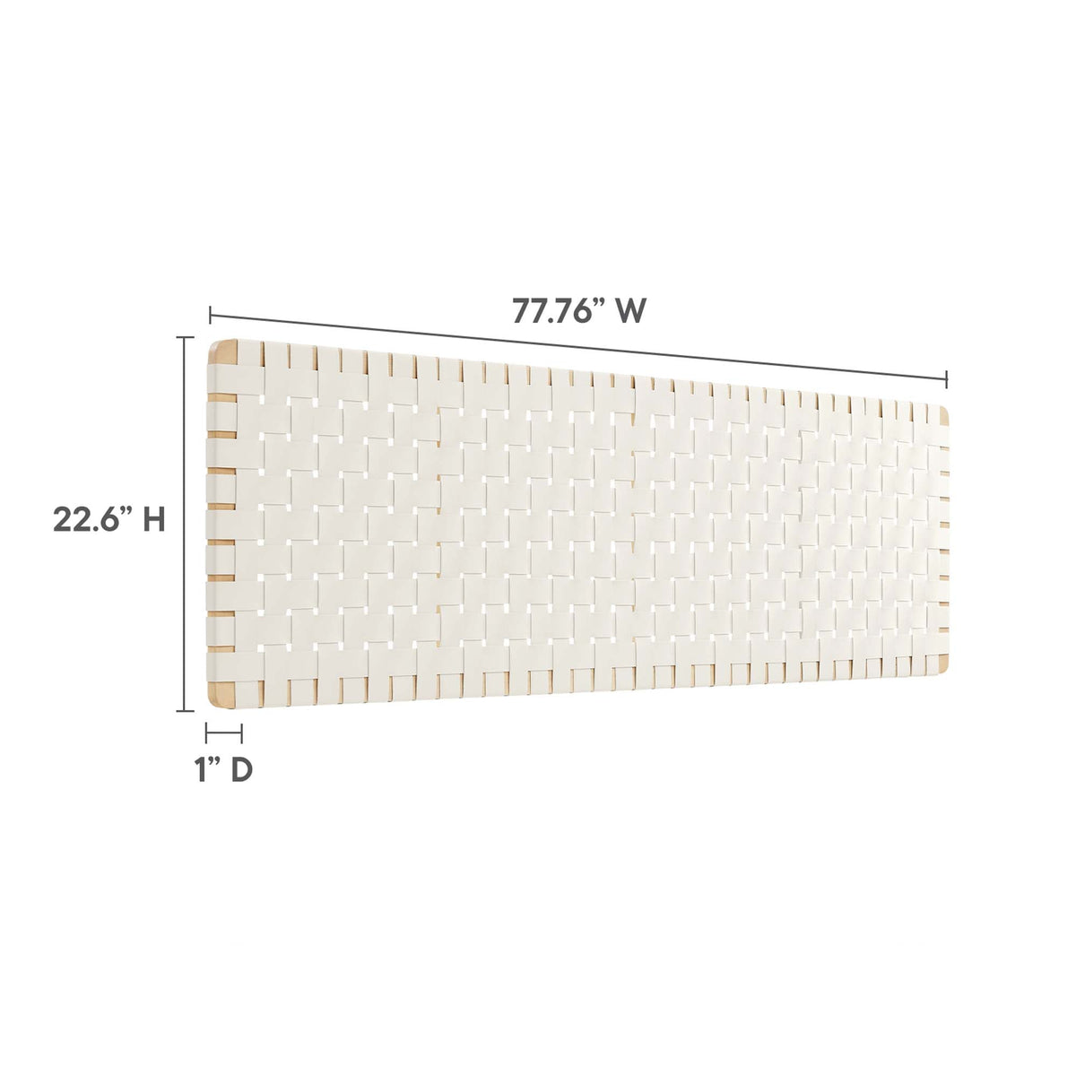 Sparta Weave Wall-Mount Vegan Leather Headboard