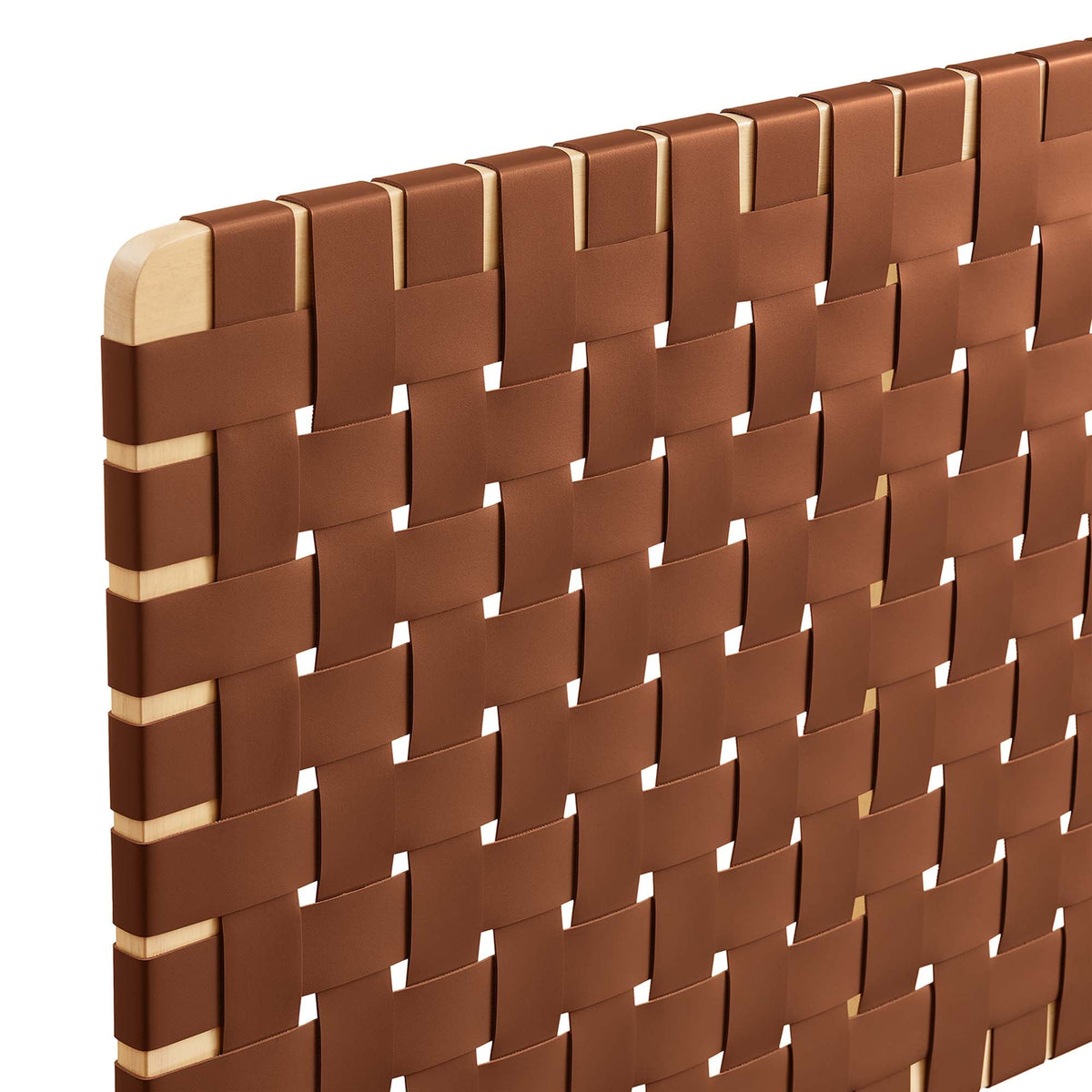 Sparta Weave Wall-Mount Vegan Leather Headboard - view 46