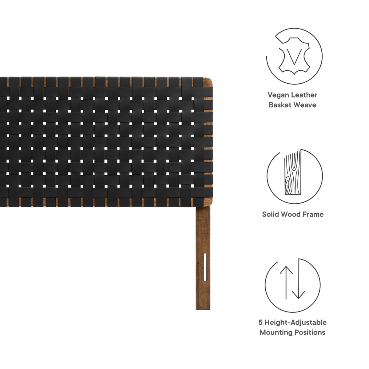 Sparta Weave Vegan Leather Headboard