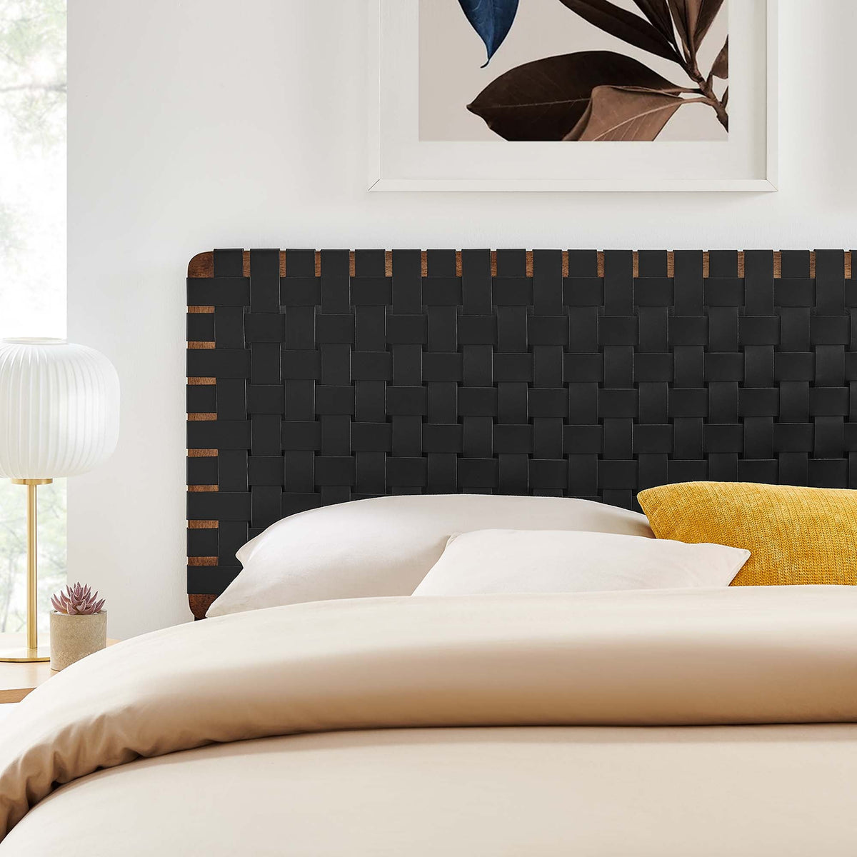 Sparta Weave Vegan Leather Headboard