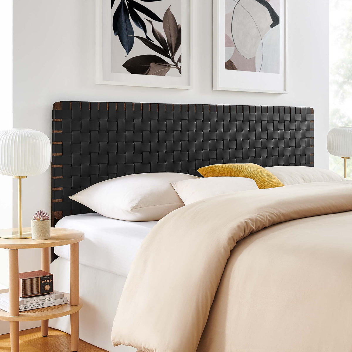 Sparta Weave Vegan Leather Headboard