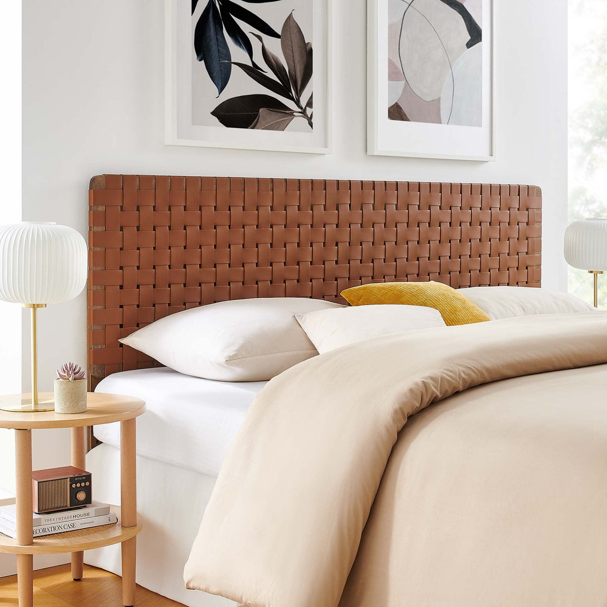 Sparta Weave Vegan Leather Headboard