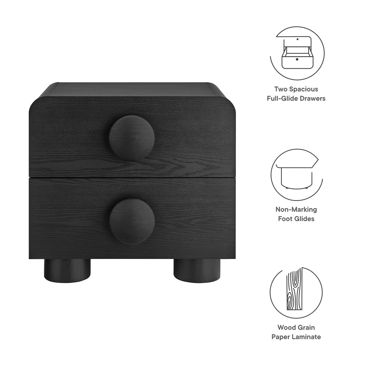 Sonnet 2-Drawer Nightstand