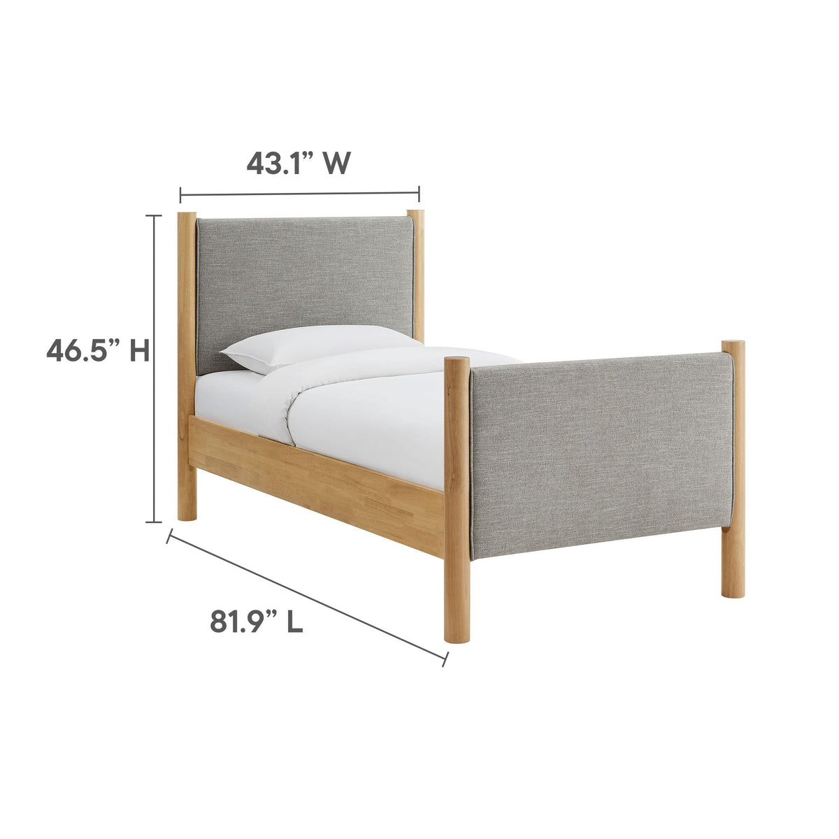 Maven Fabric Upholstered Platform Bed