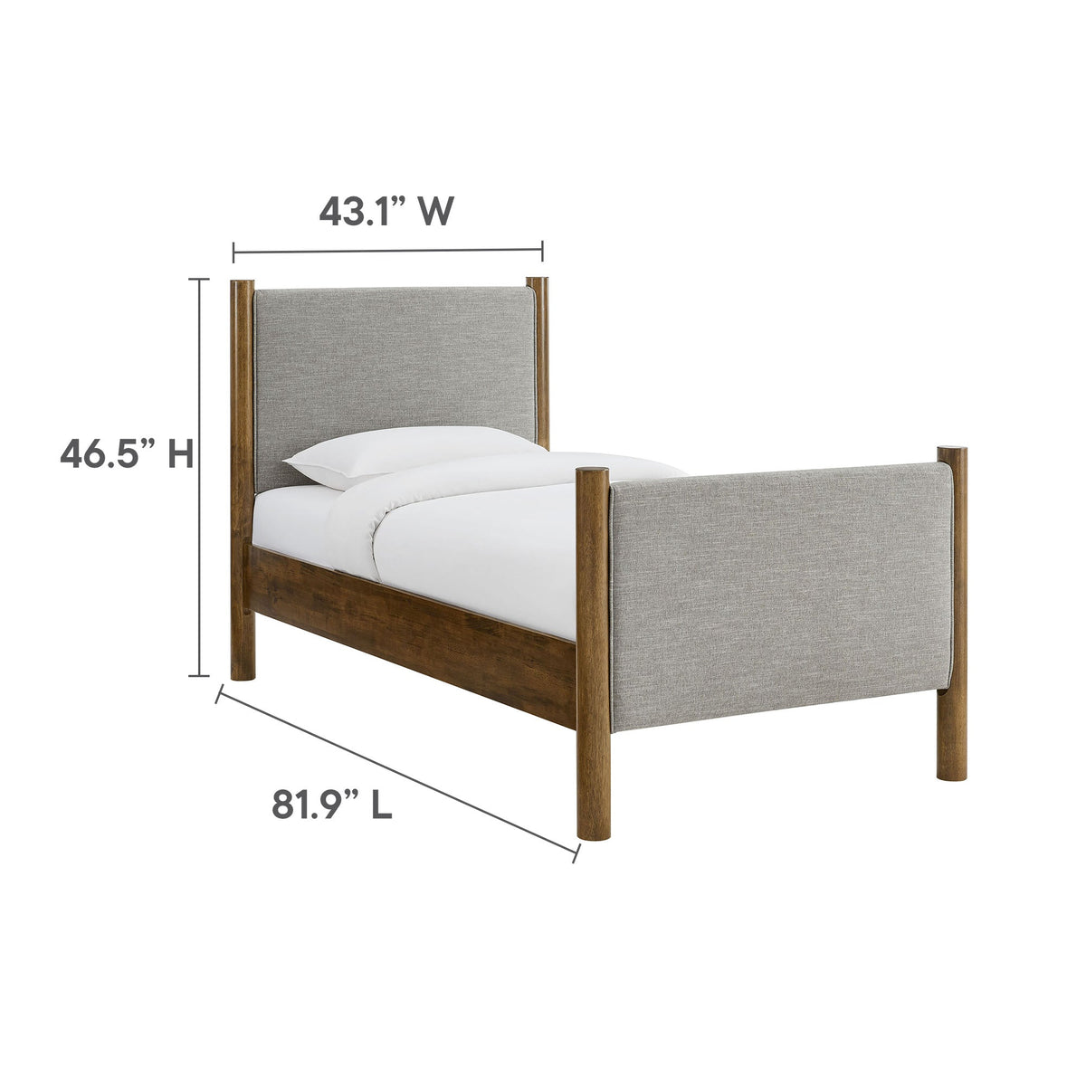 Maven Fabric Upholstered Platform Bed