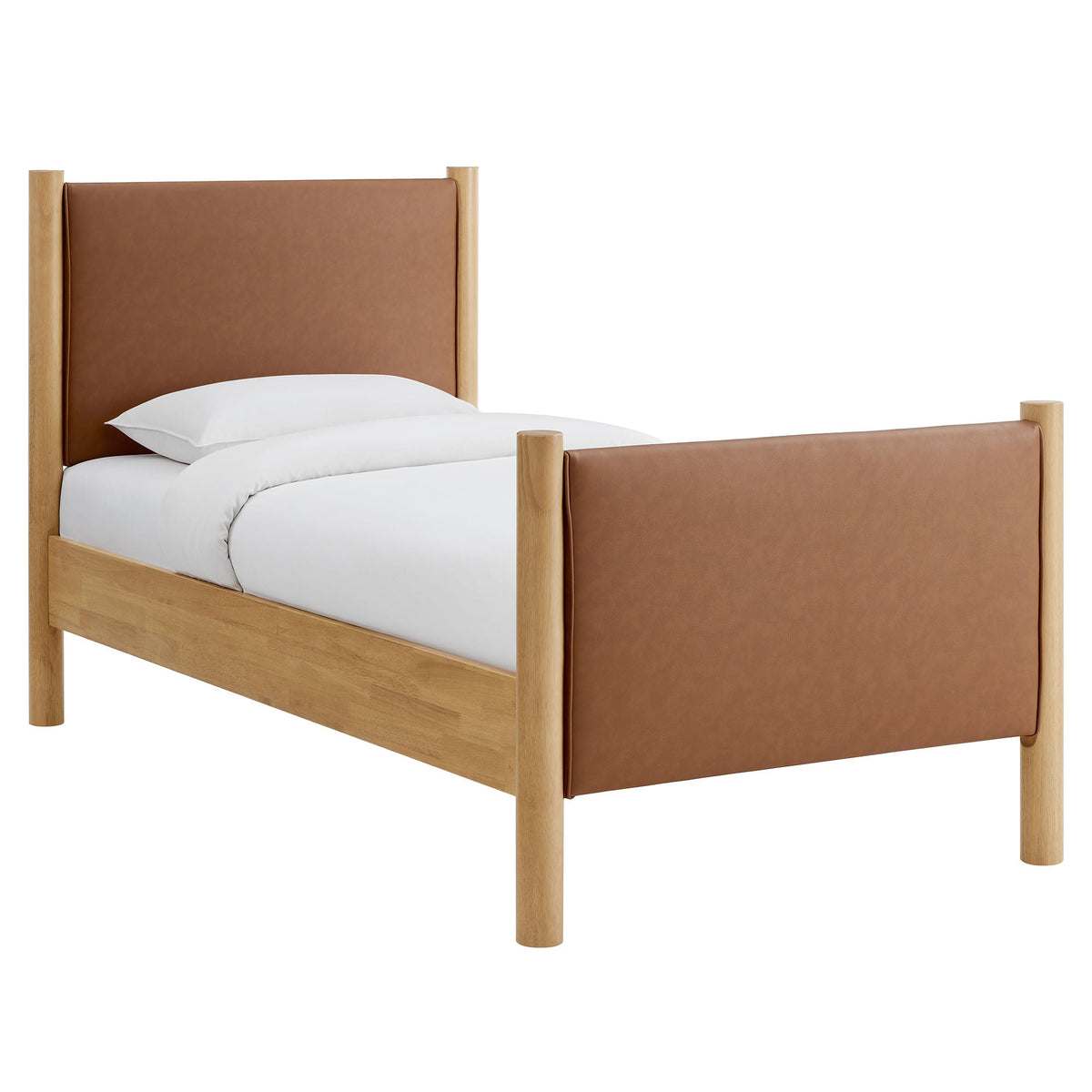 Maven Vegan Leather Upholstered Platform Bed