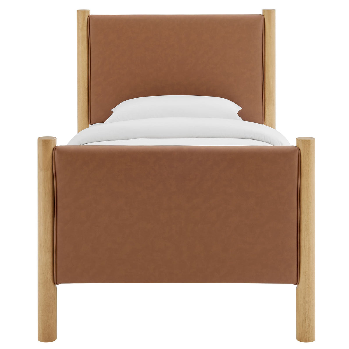 Maven Vegan Leather Upholstered Platform Bed