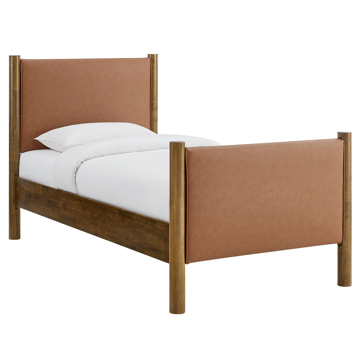 Maven Vegan Leather Upholstered Platform Bed