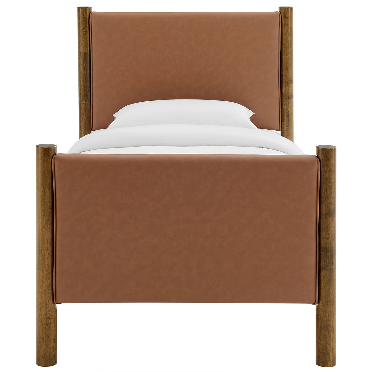 Maven Vegan Leather Upholstered Platform Bed