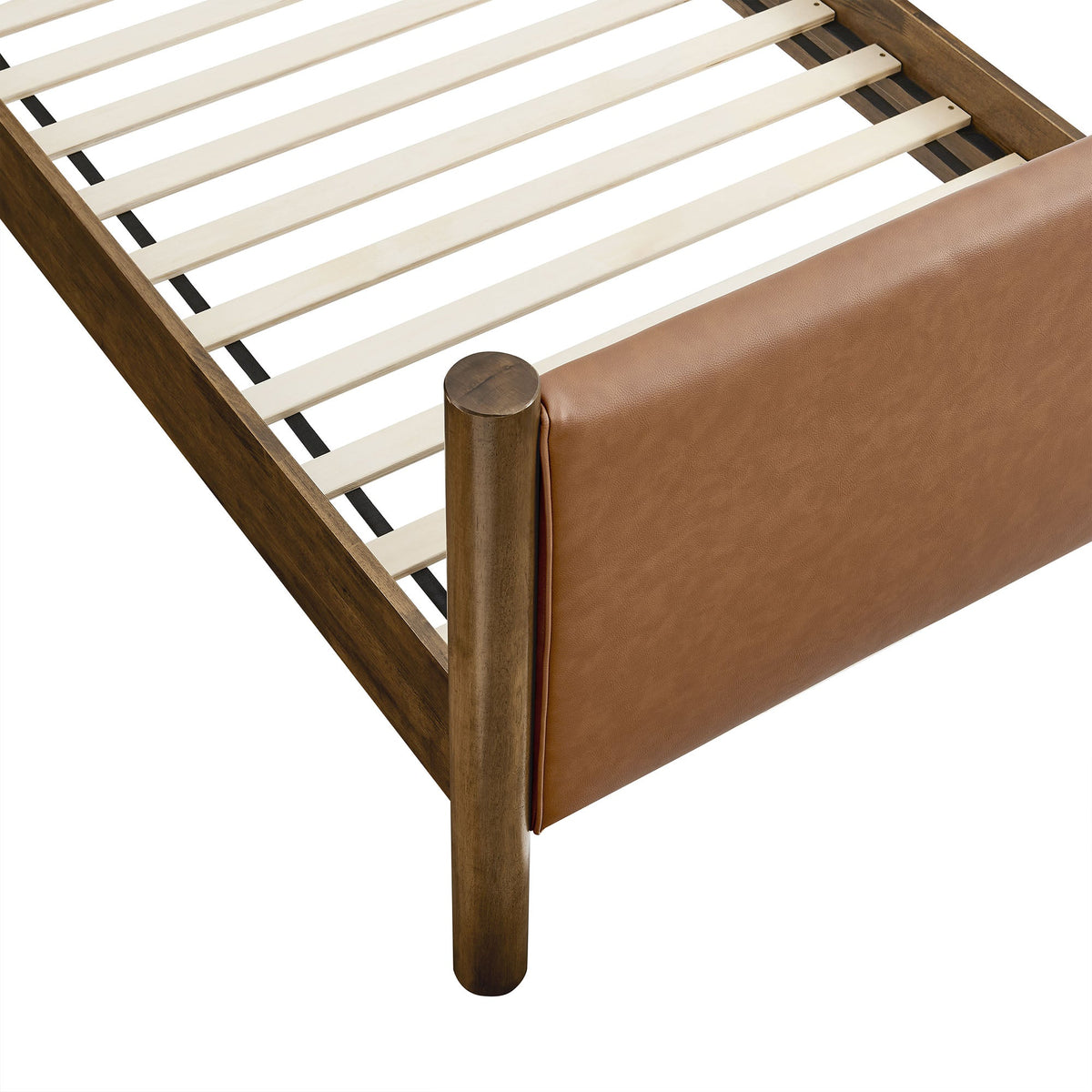 Maven Vegan Leather Upholstered Platform Bed