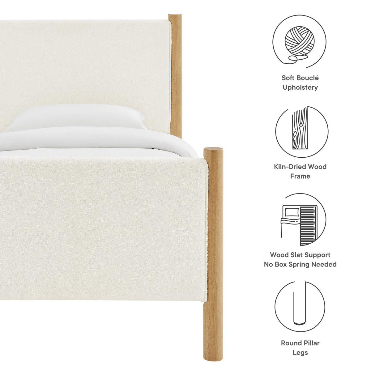 Maven Fabric Upholstered Platform Bed