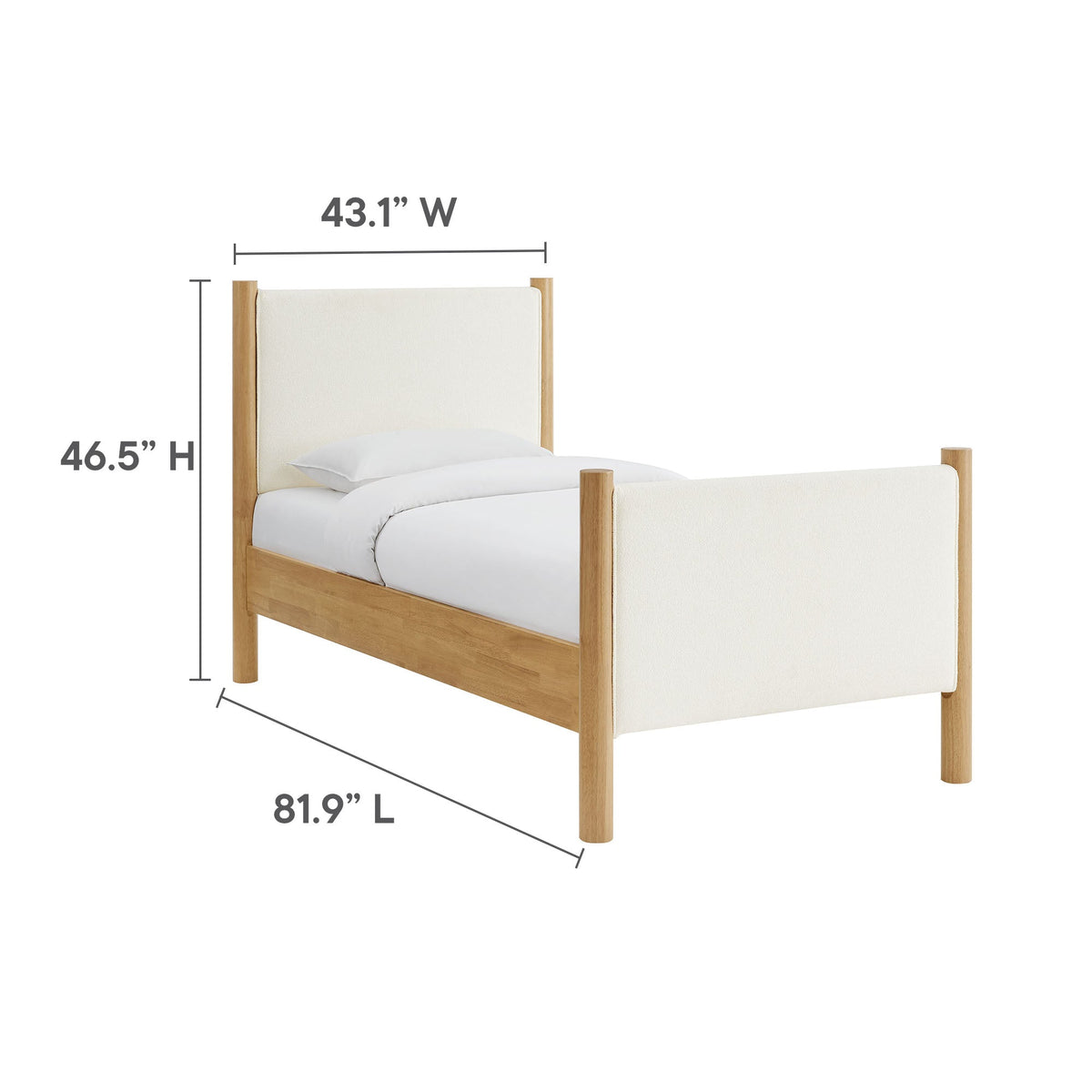 Maven Fabric Upholstered Platform Bed