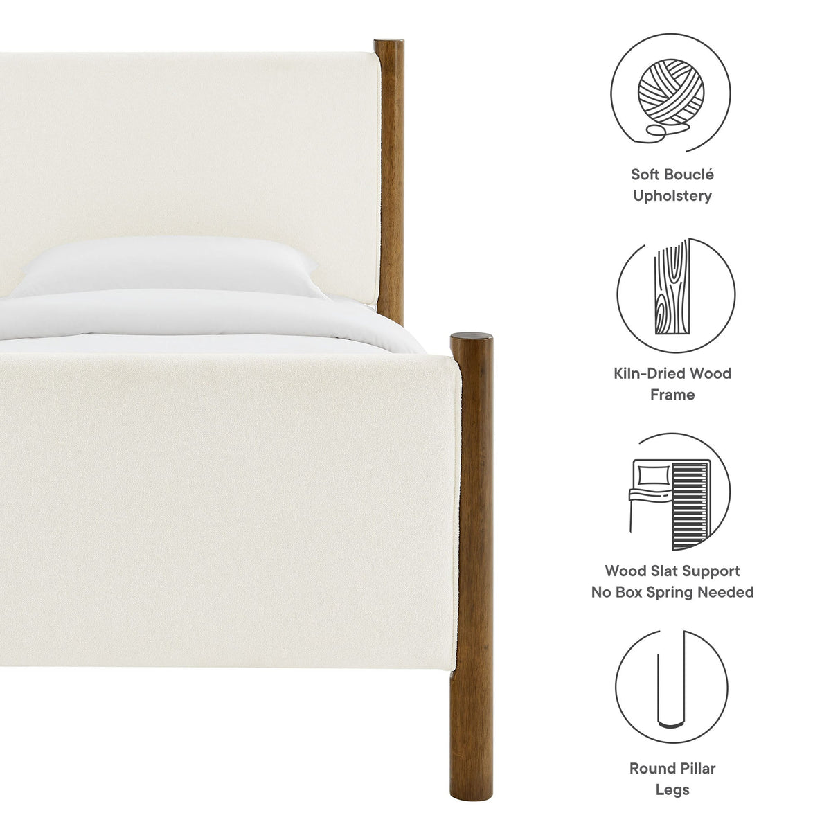 Maven Fabric Upholstered Platform Bed