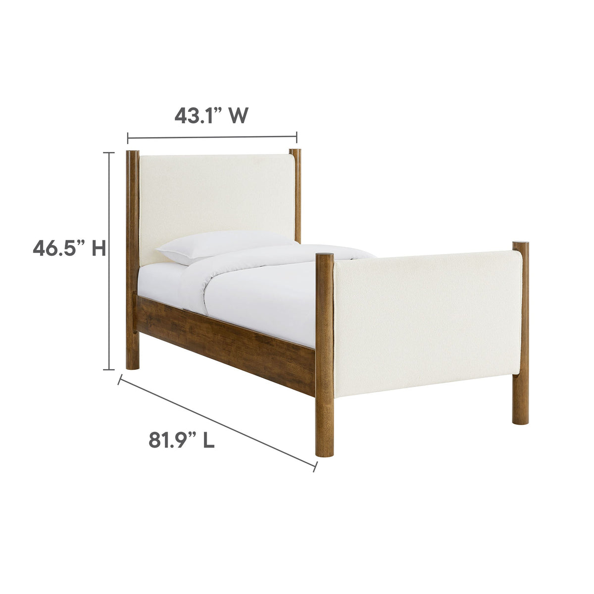 Maven Fabric Upholstered Platform Bed