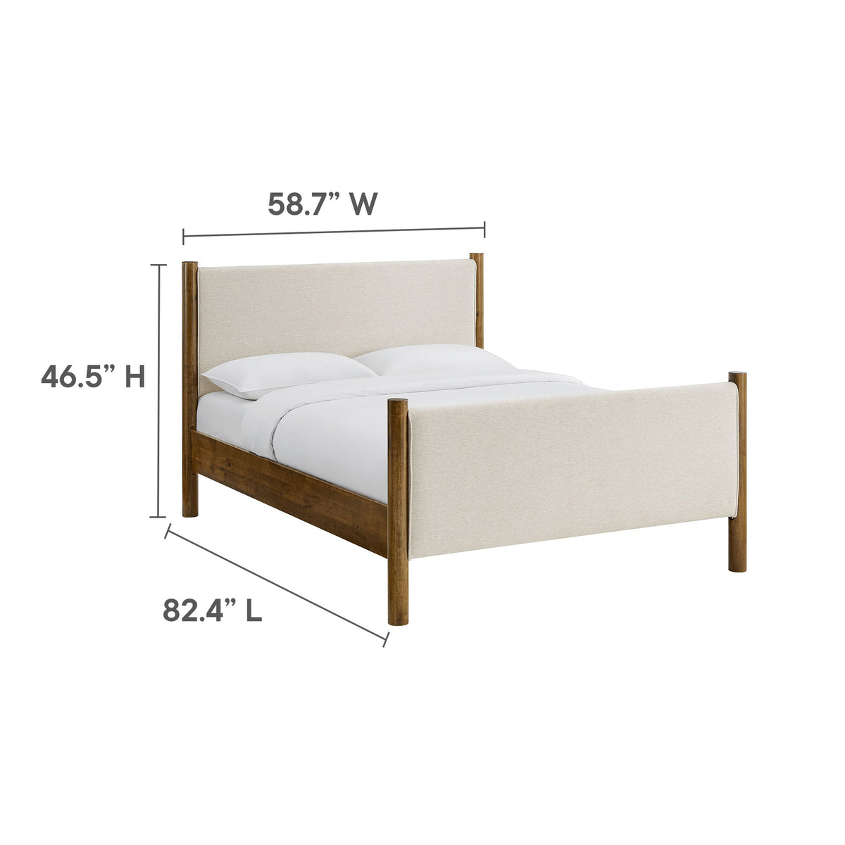 Maven Fabric Upholstered Platform Bed