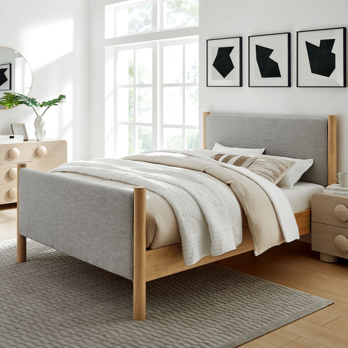 Maven Fabric Upholstered Platform Bed