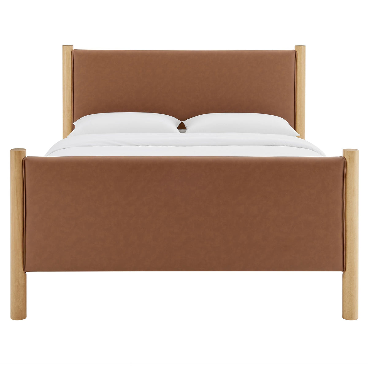 Maven Vegan Leather Upholstered Platform Bed
