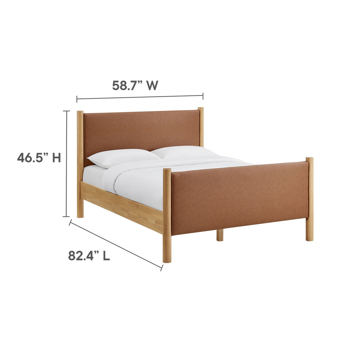 Maven Vegan Leather Upholstered Platform Bed