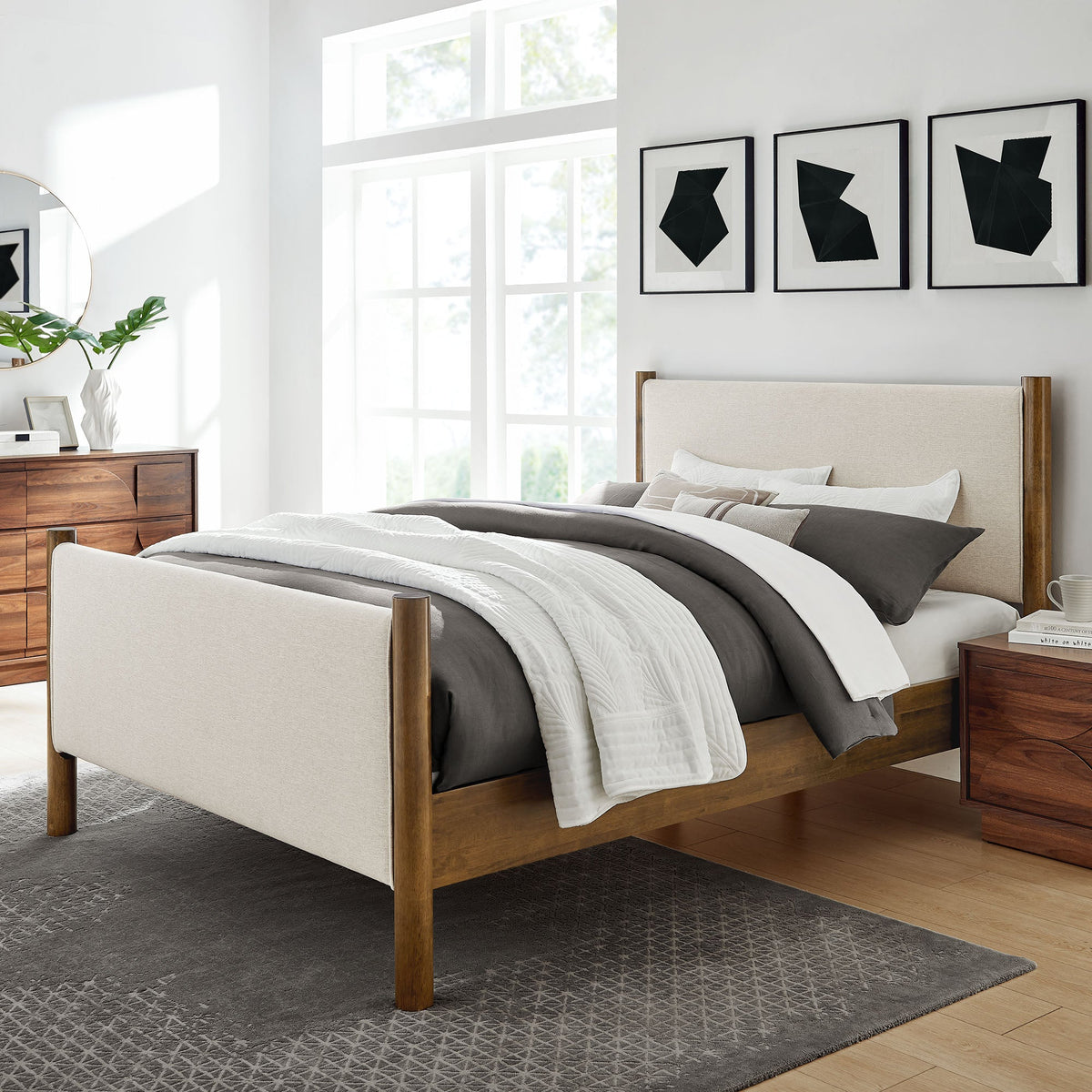 Maven Fabric Upholstered Platform Bed